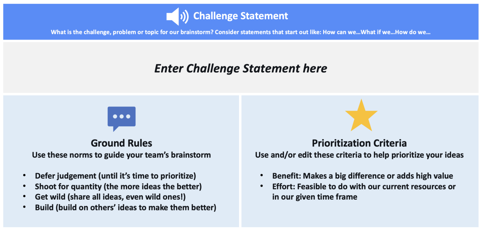 Brainstorming Template